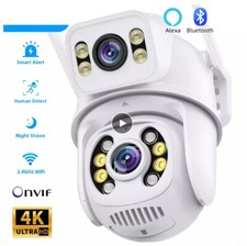 TELECAMERA WIFI WIRELESS DOPPIO OBIETTIVO 8MP VISIONE NOTTURNA E MICROFONO NEW