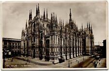 1933 Milano - Il Duomo, Targa mostra rivoluzione fascista Roma - FP B/N VG ANIM