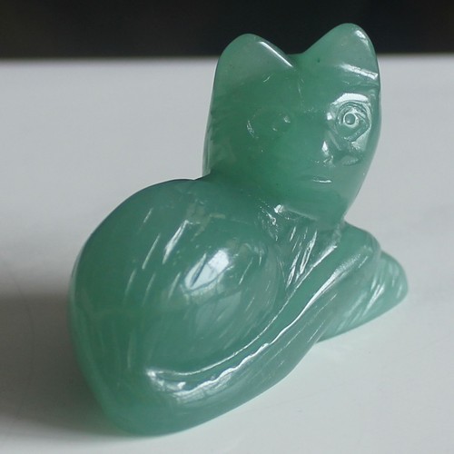 Statuina gatto avventurina
