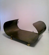 PORTARIVISTE OTTONE DESIGN STILE FONTANA ARTE MAGAZINE RACK  FONTANA ARTE STYLE