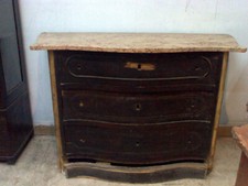 Cassettone 3 cassetti con marmo rosa del '700 adattato dimensione 98x50x80h