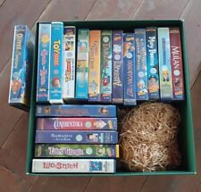 N. 18 VIDEOCASSETTE VHS CASSETTE originali CARTONI ANIMATI WALT DISNEY 