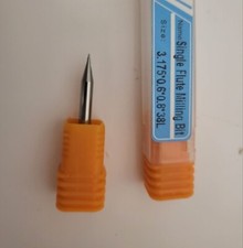 FRESATRICE PUNTE PER CNC 1 FLAUTO MILLING CUTTER PLEXI LEGNO PLASTIC DIAM 0.6