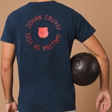 T-Shirt FC Barcelona CRUYFF COLLECTION Blu Navy #9 - Uomo Large