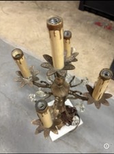 Antico portacandele in ottone