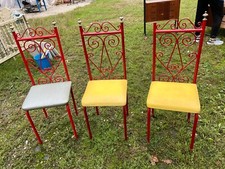 SEDIE IN FERRO VINTAGE DEGLI ANNI 50