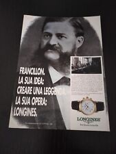 LONGINES LINEA FRANCILLON ORO 18 kt.  PUB EPOCA VINTAGE AD 1994