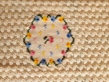 Copertina Neonato Fiori lana