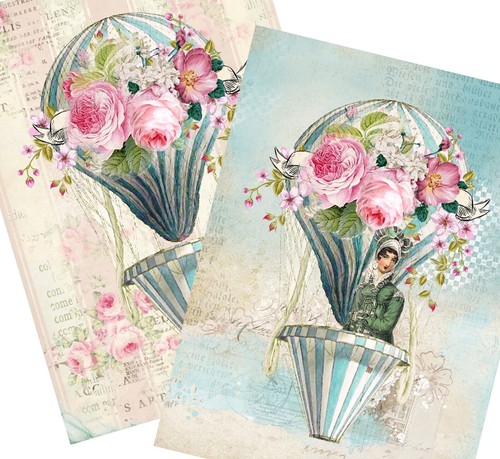 Mongolfiere vintage shabby - mongolfiere,