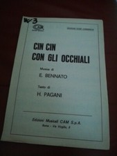 Cin Cin Con Gli Occhiali Spartito 1968 Herbert Pagani - Edoardo Bennato