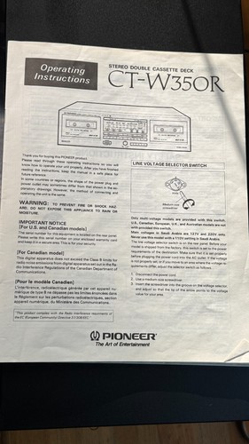 Pioneer w350r doppio - pioneer,