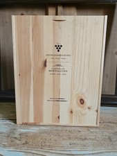 Scatola Cassa Portabottiglie x 3 Legno Vino Cantina Di Montalcino Bottiglia 