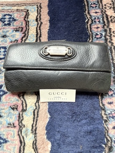 Gucci portafoglio lungo nero - portafoglio,