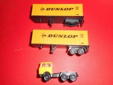 LIMA SCALA H0 FIAT IVECO AUTOARTICOLATO PORTA CONTAINER DUNLOP ROVINATI