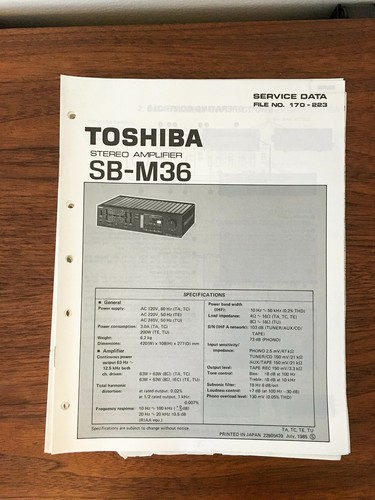 Toshiba m36 amplificatore - toshiba, sb-m36