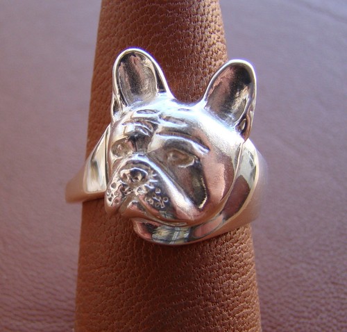 Anello studio testa bulldog - anello,