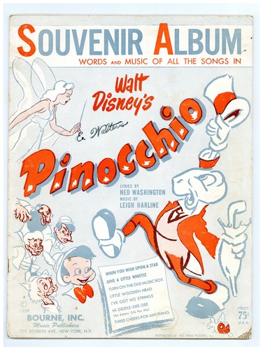 Pinocchio sheet music souvenir - pinocchio,