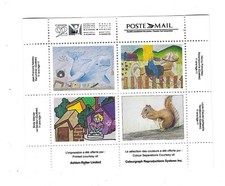 Canada 1992 Canada 92' Esposizione Filatelica #5 miniatura pannello di 4 etichette MNH