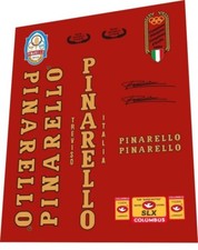 SET DECALCOMANIA CORNICE PINARELLO TREVISO 1984 EDIZIONE OLIMPICA ORO/NERO