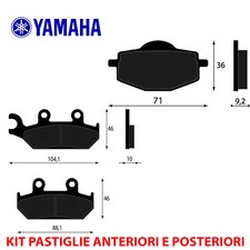 KIT PASTIGLIE FRENO ANTERIORI E POSTERIORI YAMAHA XTZ TENERE 660 1991 1998