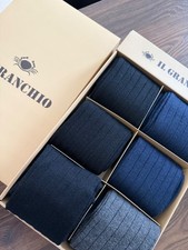 6 paia Calze Lunghe Uomo in CASHMERE IL GRANCHIO Calzettoni CASHMERE LISCIO/COST