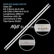 KIT 2 BARRE STRIP 6 LED TV