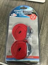 2  CINGHIE DI SICUREZZA FISSAGGIO BAGAGLI BICI MOTO MAX 200KG 2,5MT