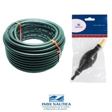 TUBO E POMPETTA CARBURANTE 8mm PER BENZINA DIESEL BARCA GOMMONE NAUTICA