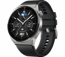 HUAWEI WATCH GT 3 Pro 46.6mm Titanium Case with Black Fluoroelastomer Band Smart