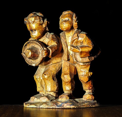 Antica statuina legno anri - statuina,