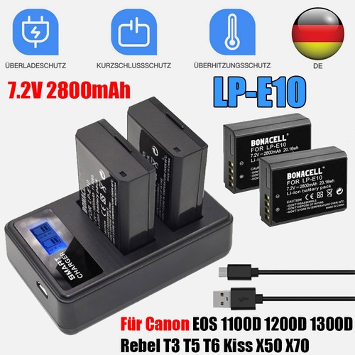 Batteria 2800mah per canon - 2x,