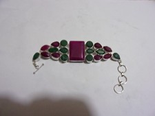 braccialetto in arg 925 ---smeraldi e rubini......aaaaa