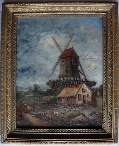 Quadro antico festa - , di