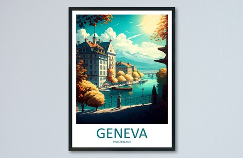 Stampa viaggio ginevra arte - stampa,