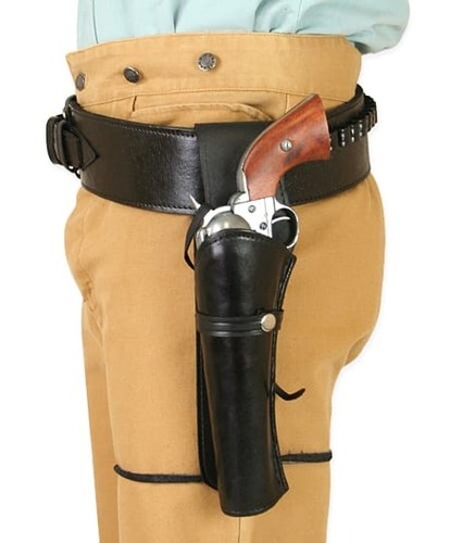 Western leather gun holster - western,