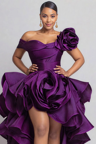 Elegant evening dress purple - elegant,