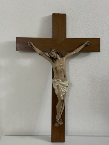 Antico crocifisso cartapesta - antico,