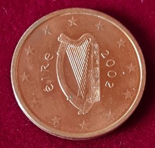 IRLANDA  2002  - 2 CENTESIMI "ARPA CELTICA"  UNC Fd  *PRIMA EMISSIONE**