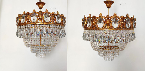 Coppia lampadari vintage