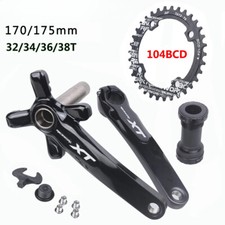 Guarnitura bici mtb 104BCD mountain bike pedivella integrata corona