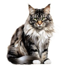 4 adesivi gatto delle foreste
