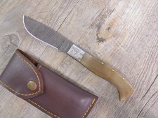COLTELLO 20 CM SARDEGNA SARDO ARBURESA  DAMASCO MANICO IN corno di muflone ARBUS