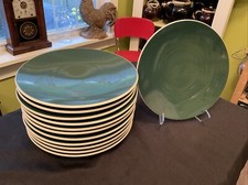 SASAKI Colorstone Hunter Green Vignelli Designs 1986 (12) Piatti 10,75"