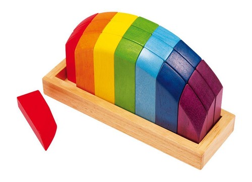 Puzzle legno arcobaleno - puzzle,