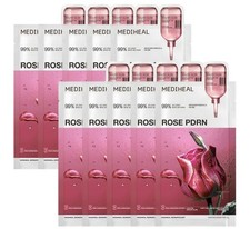 K‐Beauty / MEDIHEAL Rose PDRN Essential Mask Sheet "For Healthy Glow" / 11 pezzi