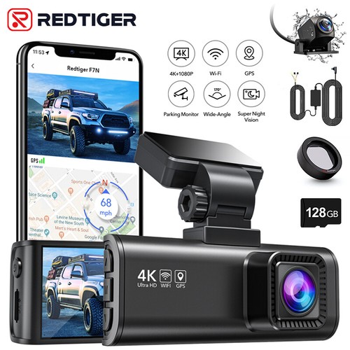 Redtiger f7n dual dashcam - redtiger, 4k