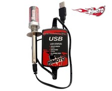 Nuovo Himoto 80101 Scalda candela con caricabatteria USB e batteria 1800mAh