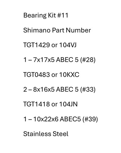 Kit cuscinetti shimano - #11,