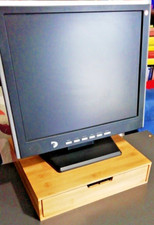 Supporto monitor rialzo scrivania xpc  bambù cassetto scomparti-NUOVO! sped Incl