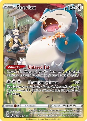 Snorlax tg10 tg30 pokemon - snorlax, tg10/tg30
